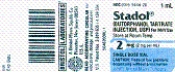Ordered: Stadol 0.75 mg IM stat for a frail patient with a migraine headache a. Estimated dose: b. How many mL will you prepare to the nearest hundredth of a mL?