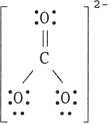 <strong>The Lewis structure of the CO<sub>3</sub><sup>2</sup><sup>-</sup><sup> </sup>ion is .</strong> A) B) C) D) E)