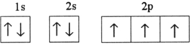 <strong>Which one of the following is the correct electron configuration for a ground- state nitrogen atom?</strong> A) B) C) D) E) None of the above is correct.