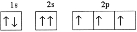 <strong>Which one of the following is the correct electron configuration for a ground- state nitrogen atom?</strong> A) B) C) D) E) None of the above is correct.