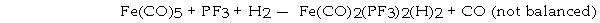 Pentacarbonyliron (Fe(CO)<sub>5</sub>) reacts with phosphorous trifluoride (PF<sub>3</sub>) and hydrogen, releasing carbon monoxide: The reaction of 5.0 mol of Fe(CO)<sub>5</sub>, 8.0 mol of PF<sub>3</sub><sub> </sub>and 6.0 mol of H<sub>2</sub><sub> </sub>will release _ _ mol of CO.