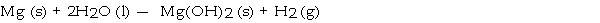 What mass in grams of hydrogen is produced by the reaction of 4.73 g of magnesium with 1.83 g of water?