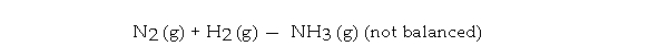 What is the maximum mass in grams of NH<sub>3</sub><sub> </sub>that can be produced by the reaction of 1.0 g of N<sub>2</sub> with 3.0 g of H<sub>2 </sub>via the equation below?
