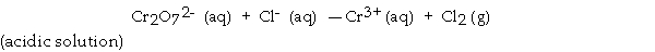 What is the coefficient of Cl<sub>2</sub><sub> </sub>when the following equation is completed and balanced?