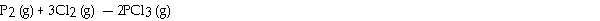 <strong>Phosphorous and chlorine gases combine to produce phosphorous trichloride: ΔG° at 298 <sup>o</sup>K for this reaction is - 642.9 kJ/mol. The value of ΔG at 298 K for a reaction mixture that consists of 1.5 atm P<sub>2</sub>, 1.6 atm Cl<sub>2</sub>, and 0.65 atm PCl<sub>3</sub><sub> </sub>is _ .</strong> A) - 7.28 × 10<sup>3</sup> B) - 3.88 × 10<sup>3</sup> C) - 649.5 D) - 44.2 E) - 708.4