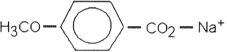 <strong>Which of the following is most likely to exhibit liquid- crystalline behavior?</strong> A) B) CH<sub>3</sub>CH<sub>2</sub>CH<sub>2</sub>CH<sub>2</sub>CH<sub>2</sub>CH<sub>2</sub>CH<sub>2</sub>CH<sub>3</sub> C) CH<sub>3</sub>CH<sub>2</sub>CH<sub>2</sub>CH<sub>2</sub>CH<sub>2</sub>- Na<sup>+</sup> D) CH<sub>3</sub>CH<sub>2</sub>- C(CH<sub>3</sub>)<sub>2</sub>- CH<sub>2</sub>CH<sub>3</sub> E)