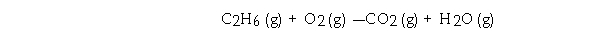Given the equation Determine the number of liters of O<sub>2</sub><sub> </sub>consumed at STP when 270.0 grams of C<sub>2</sub>H<sub>6</sub><sub> </sub>is burned.