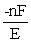 <strong>The relationship between the change in Gibbs free energy and the emf of an electrochemical cell is given by __________.</strong> A)ΔG = B)ΔG = C)ΔG = -nFE D)ΔG = -nRTF E)ΔG =