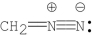 <strong>Which of the following structures, including formal charges, is correct for diazomethane, CH<sub>2</sub>N<sub>2</sub>?</strong> A): CH<sub>2</sub>-N N : B) C) D) E)