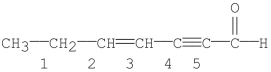 <strong>Which bond in the following molecule is the shortest? </strong> A)bond 1 B)bond 2 C)bond 3 D)bond 4 E)bond 5