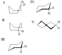 Which of the following is the most stable conformation of bromocyclohexane?