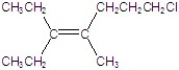 <strong>Name the structure. </strong> A)7-chloro-3-ethyl-4-methyl-3-heptene B)1-chloro-5-ethyl-4-methyl-3-heptene C)1-chloro-3-pentenyl-2-pentene D)cis-7-chloro-3-ethyl-4-methyl-3-heptene E)trans-7-chloro-3-ethyl-4-methyl-3-heptene