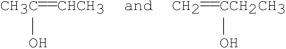 <strong>Which of the following are enol forms of 2-butanone, </strong> A) B) C) D) E)