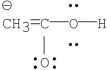 <strong>Which of the following is the most stable resonance contributor to acetic acid? </strong> A) B) C) D) E)