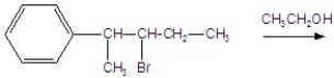 Give the major product for the following E1 reaction.  