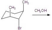 Give the major product for the following E1 reaction.  