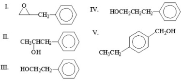 <strong>What is the product of the following reaction? </strong> A)I B)II C)III D)IV E)V