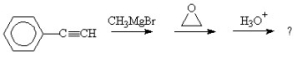 <strong>What is the product of the following reaction sequence? </strong> A)I B)II C)III D)IV E)V