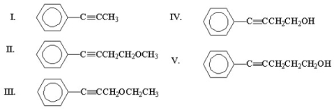 <strong>What is the product of the following reaction sequence? </strong> A)I B)II C)III D)IV E)V