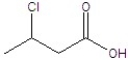 <strong>Give the structure of a compound that has a formula of C<sub>4</sub>H<sub>7</sub>ClO<sub>2</sub> and has a triplet (3H, 1.1 ppm), quintet (2H, 1.2 ppm), triplet (1H, 4.4 ppm), and singlet (1H, 11.6 ppm)in the <sup>1</sup>H NMR spectrum.</strong> A) B) C) D) E)