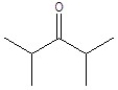 <strong>Give the structure of a compound that has a formula of C<sub>6</sub>H<sub>12</sub>O and has a triplet (3H, 1.1 ppm), doublet (6H, 1.2 ppm), quartet (2H, 2.4 ppm), and septet (1H, 2.7 ppm)in the <sup>1</sup>H NMR spectrum.</strong> A) B) C) D) E)