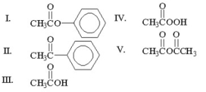 <strong>Which of the following compounds is an ester? </strong> A)I B)II C)III D)IV E)V