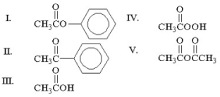 <strong>Which of the following compounds is an anhydride? </strong> A)I B)II C)III D)IV E)V