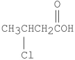 <strong>What is the common name for the following compound? </strong> A)λ-chlorobutanoic acid B)β-chlorobutanoic acid C)β-chlorobutyric acid D)λ-chlorobutyric acid E)3-chlorobutyric acid