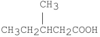 <strong>What is the IUPAC name for the following compound? </strong> A)3-methylpentanoic acid B)isohexanoic acid C)β-methylvaleric acid D)2-methylpentanoic acid E)3-methylvaleric acid