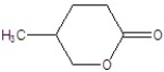 <strong>Give the name of the structure. </strong> A)4-methyl-2-oxacyclohexanone B)5-methyl-2-oxacyclohexanone C)3-methyl-2-oxacyclohexanone D)4-methyl-2-oxacyclopentanone E)3-methyl-2-oxacyclopentanone