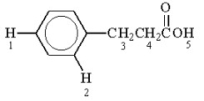<strong>Which of the labeled hydrogen atoms in the following structure is the most acidic? </strong> A)1 B)2 C)3 D)4 E)5