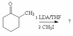 <strong>What is the major organic product of the following reaction? </strong> A)I B)II C)III D)IV E)V
