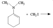 What iminium salt is produced in the reaction shown below?