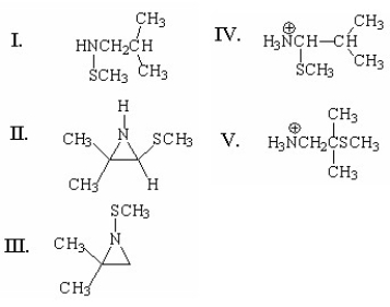 <strong>What is the major product of the following reaction? </strong> A)I B)II C)III D)IV E)V