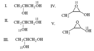 <strong>What is the major product of the following reaction? </strong> A)I B)II C)III D)IV E)V