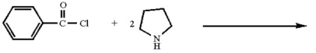 <strong>The major organic product in the following reaction ________. </strong> A)is an N-acyl pyrrolidine B)results from an electrophilic aromatic substitution reaction C)results from a nucleophilic aromatic substitution reaction D)is a m-disubstituted benzene derivative E)both B and D