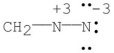 <strong>Which of the following structures,including formal charges,is correct for diazomethane,CH<sub>2</sub>N<sub>2</sub>?</strong> A): CH<sub>2</sub>-N N : B) C) D) E)