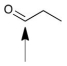 Propanal is a compound detected on the surface of comet 67P by the Philae Lander.How many hydrogen atoms are present at the indicated carbon?