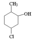 <strong>Give the IUPAC name for the following structure. </strong> A)3-chloro-6-methylcyclohexanol B)2-methyl-5-chlorocyclohexanol C)1-chloro-4-methylcyclohexanol D)5-chloro-2-methylcyclohexanol E)2-methyl-3-chlorocyclohexanol