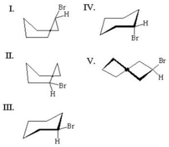 Which of the following is the most stable conformation of bromocyclohexane?