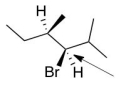 Draw the Newman projection of the following molecule sighting down the indicated bond?