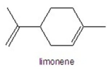<strong>Give the number of asymmetric centers in limonene. </strong> A)2 B)3 C)1 D)5 E)4