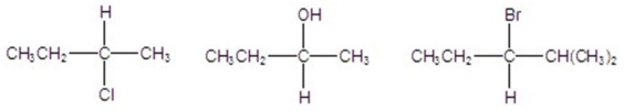 <strong>Identify the following compounds as R or S. </strong> A)R,S,R B)S,R,R C)S,S,S D)R,R,R E)S,S,R