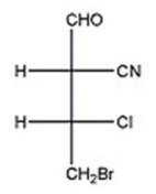 Assign an R or S configurational label to each asymmetric center in the molecule below.