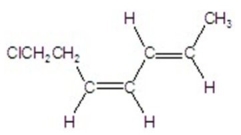 <strong>Name the structure. </strong> A)(2E,4E)-7-chloro-2,4-heptadiene B)(2Z,4E)-7-chloro-2,4-heptadiene C)(2Z,4Z)-7-chloro-2,4-heptadiene D)(2E,4Z)-7-chloro-2,4-heptadiene E)7-chloro-2,4-heptadiene