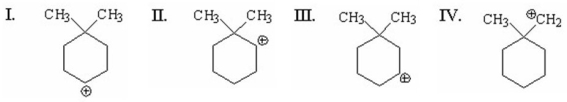 Which of the following carbocations is likely to rearrange?