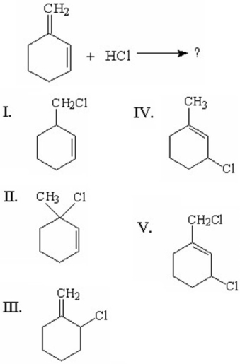 What is the thermodynamic product for the following reaction?