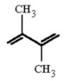 Draw the structure of the major product which results when the diene shown is treated with HBr at -80°C.