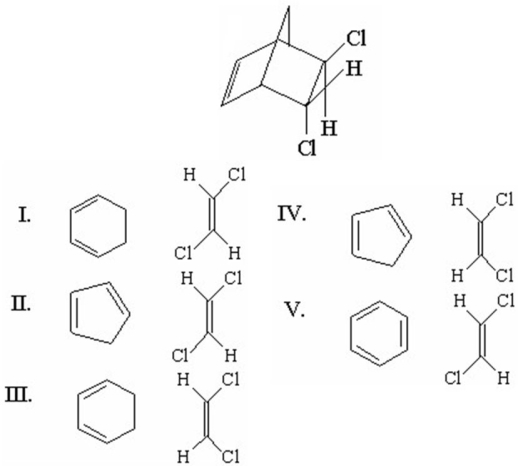 What diene and what dieneophile would be used to synthesize the following compound?