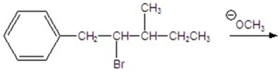 Give the major product for the following E2 reaction.  